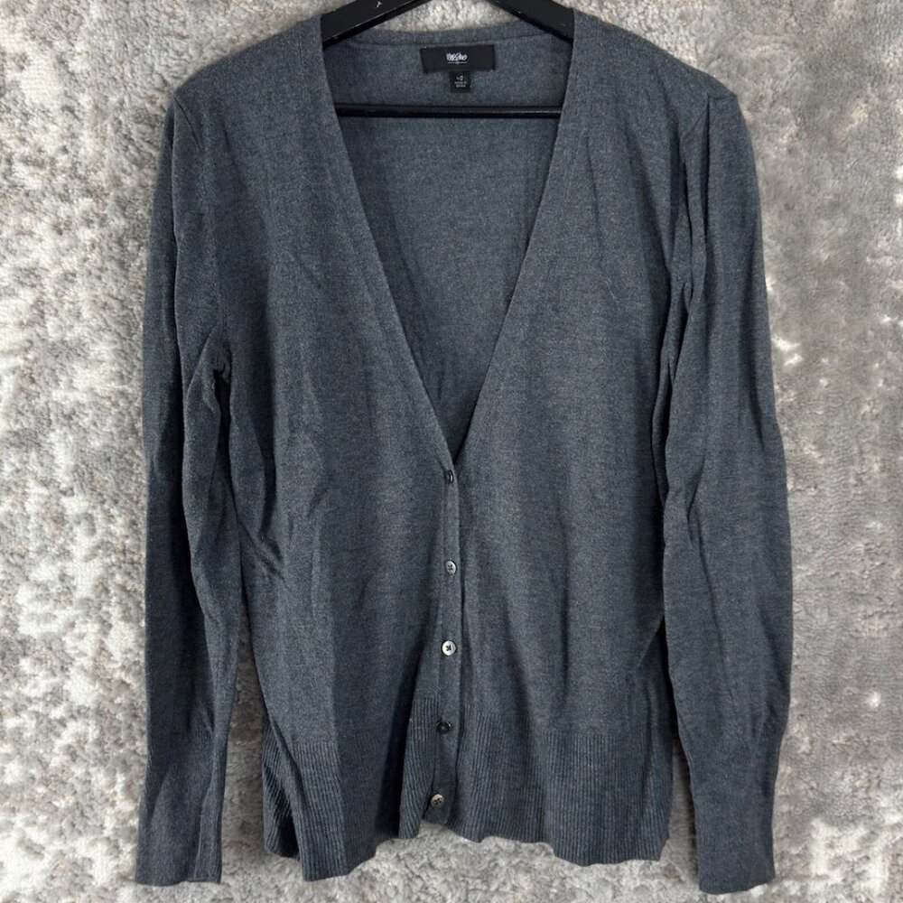 Mossimo Gray Open Front Cardigan Sweater | Size Large